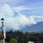 Fire visible from Creston is in Idaho