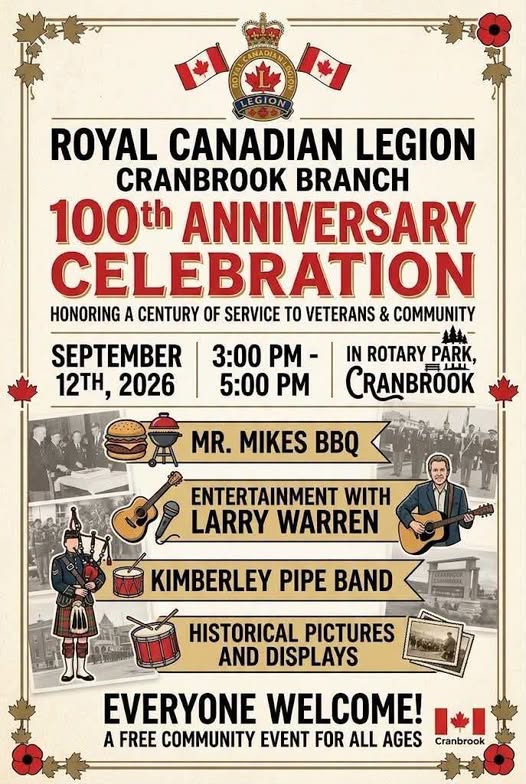 Royal Canadian Legion 100th Anniversary Celebration