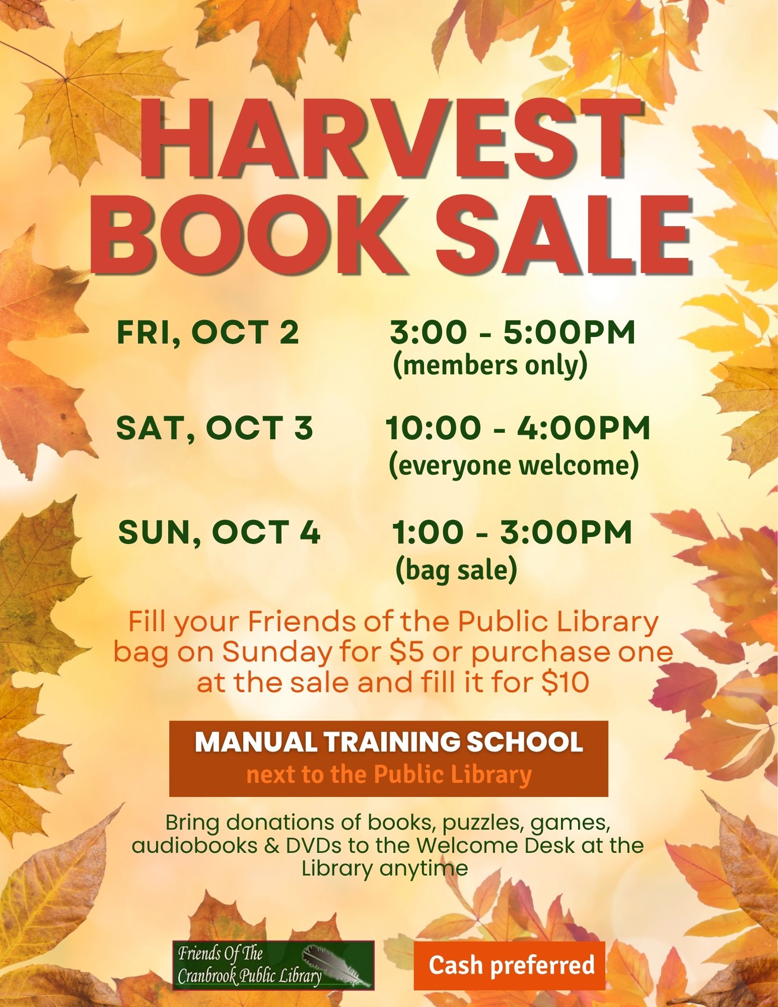 Harvest Book Sale