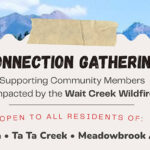 Gathering for those affected by Wait Creek Wildfire Oct. 5