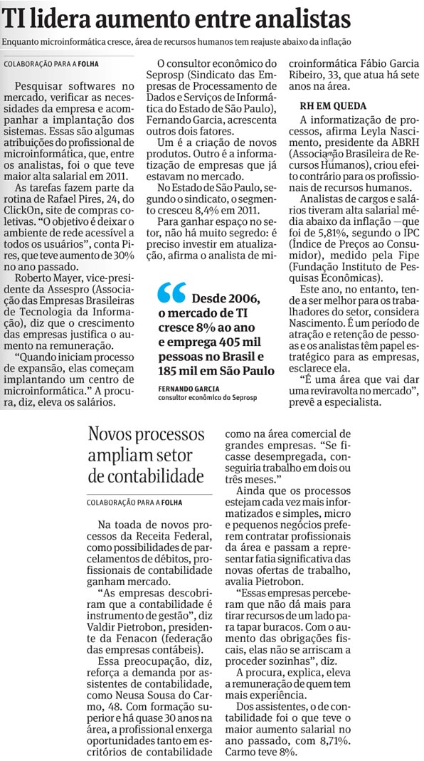 TI lidera aumento entre analistas