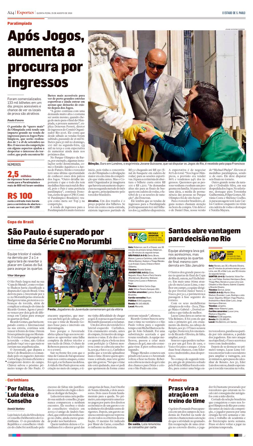 0825 - Jornal O Estado de São Paulo