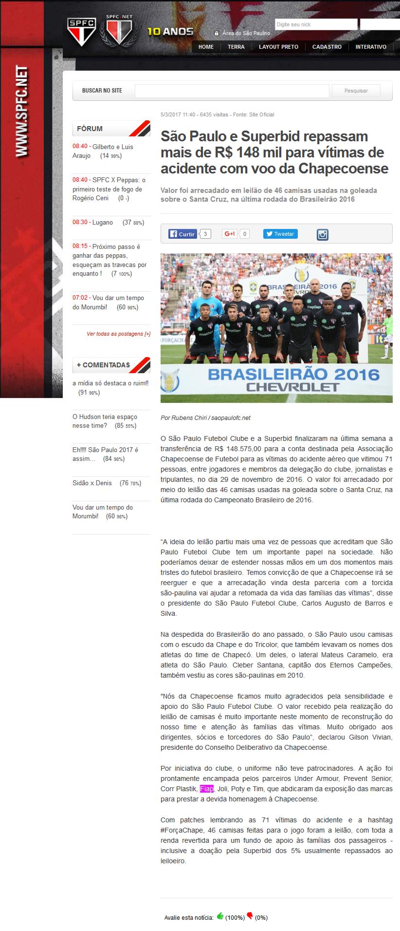 0205 - Site SPFC.NET