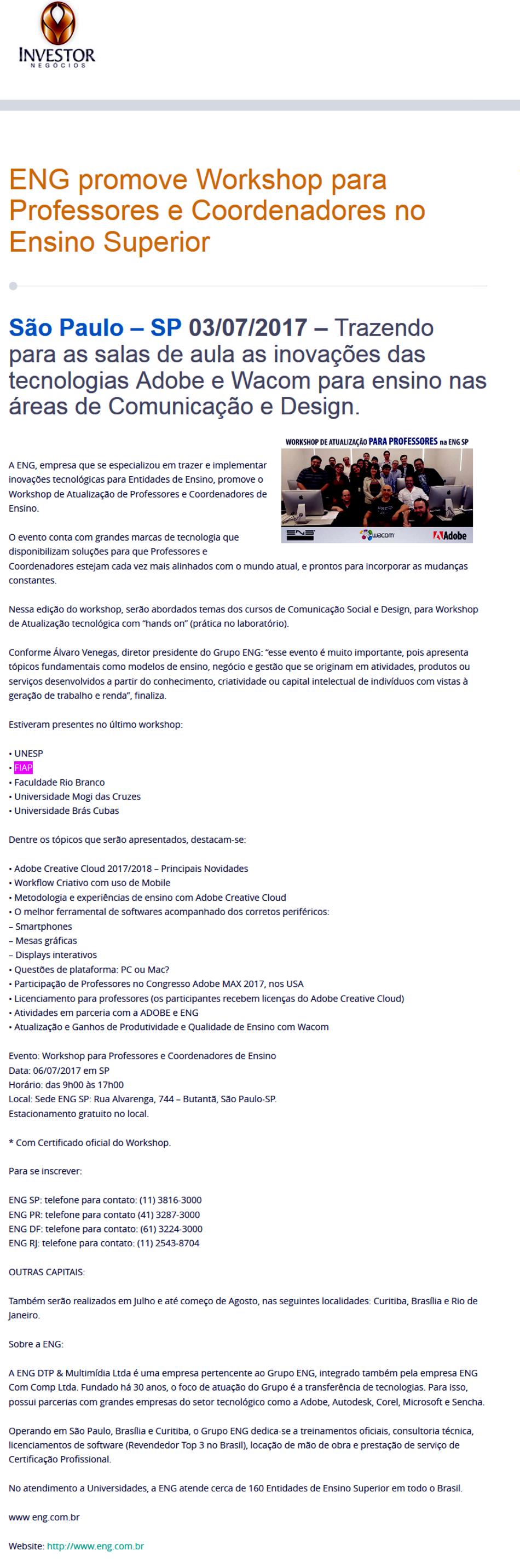 0703 - Site Investor Negócios