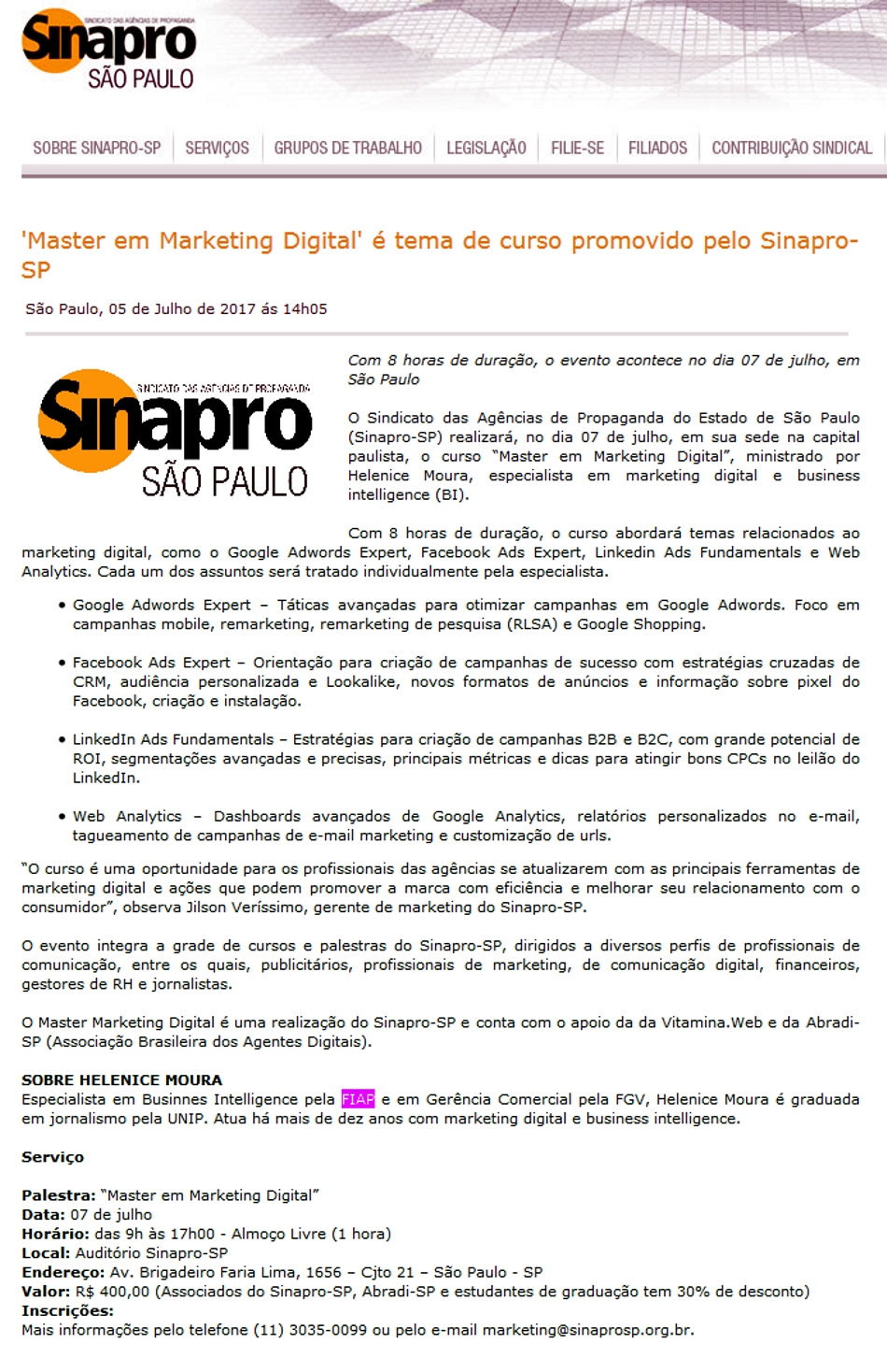 0705 - Site Sinapro Sao Paulo