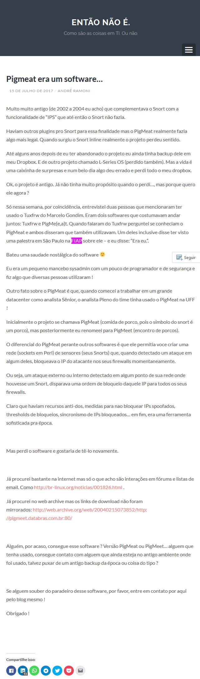 0715 - Site Entao Não E