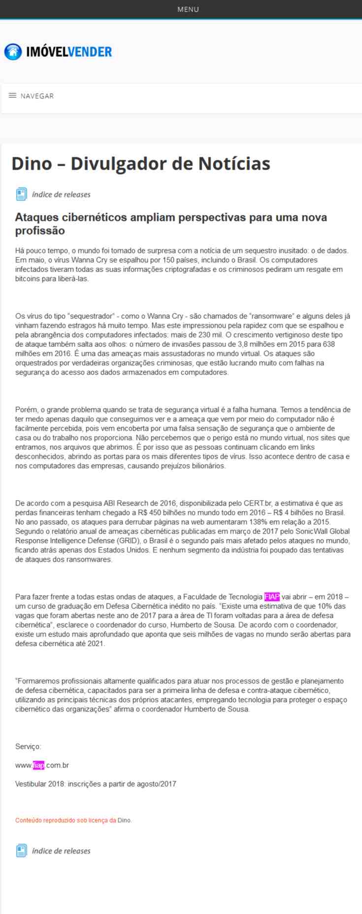 0726 - Site Imóvel Vender