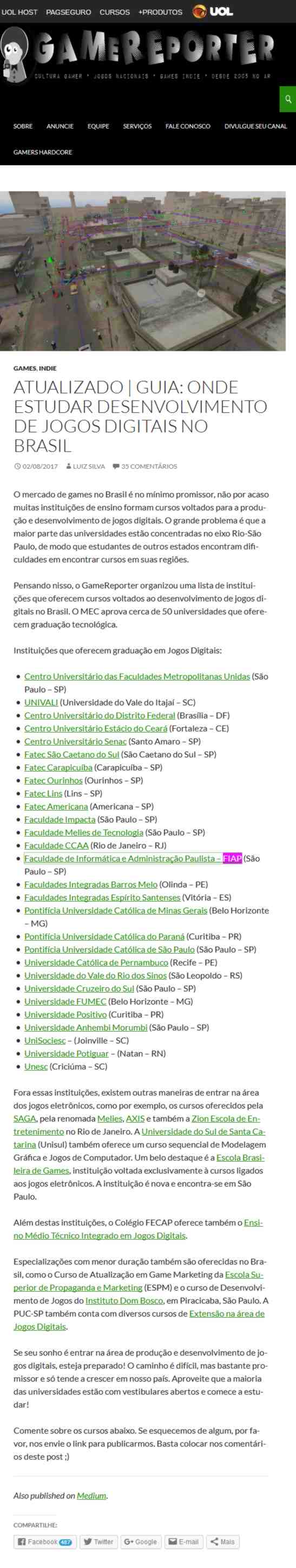0802 - Site Game Repórter
