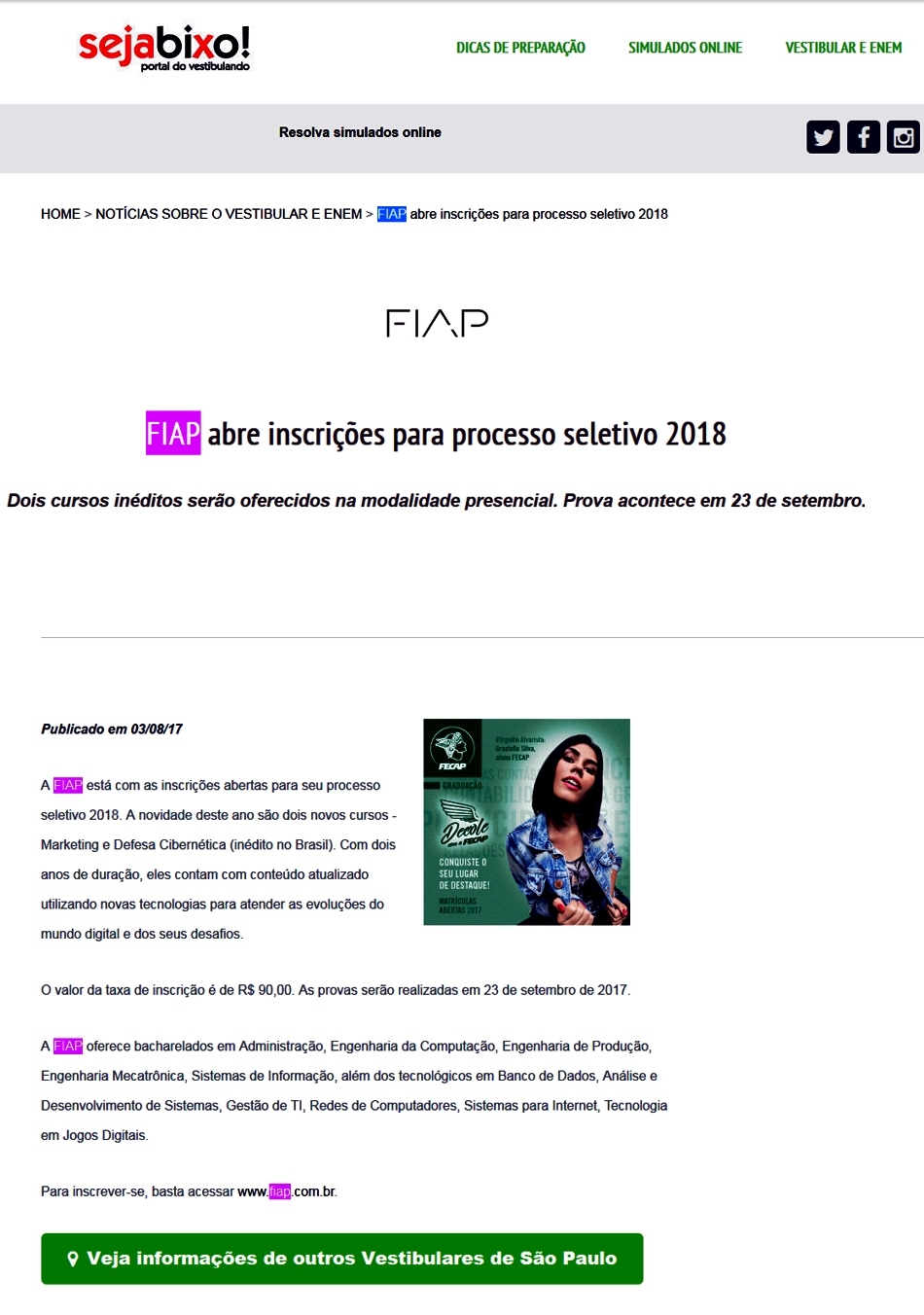 0803 - Site Sejabixo