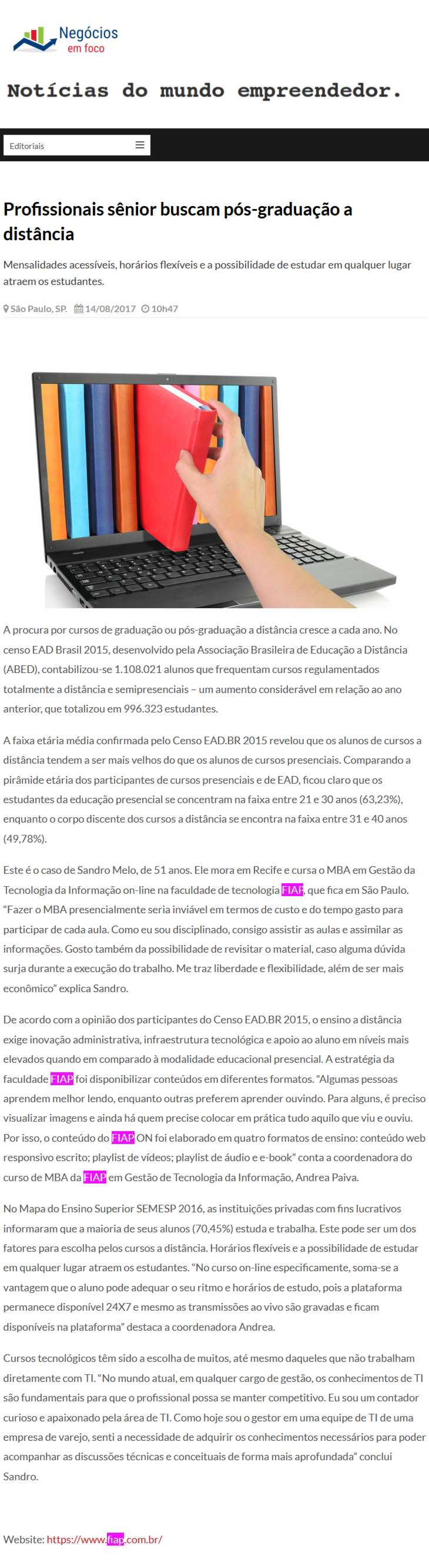 0814 - Site Negócios em Foco