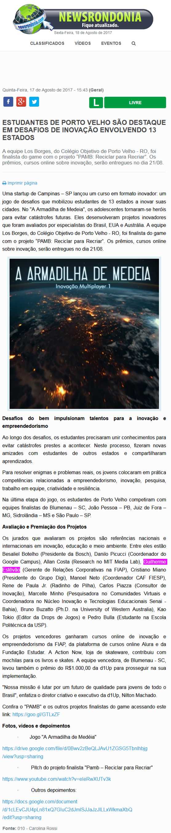 0817 - Site News Rondônia