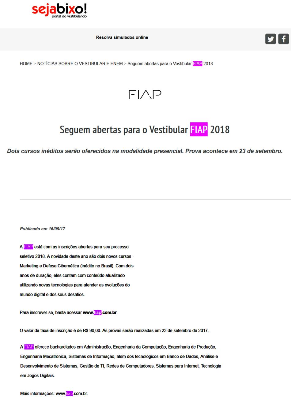 0916 - Site Seja Bixo!