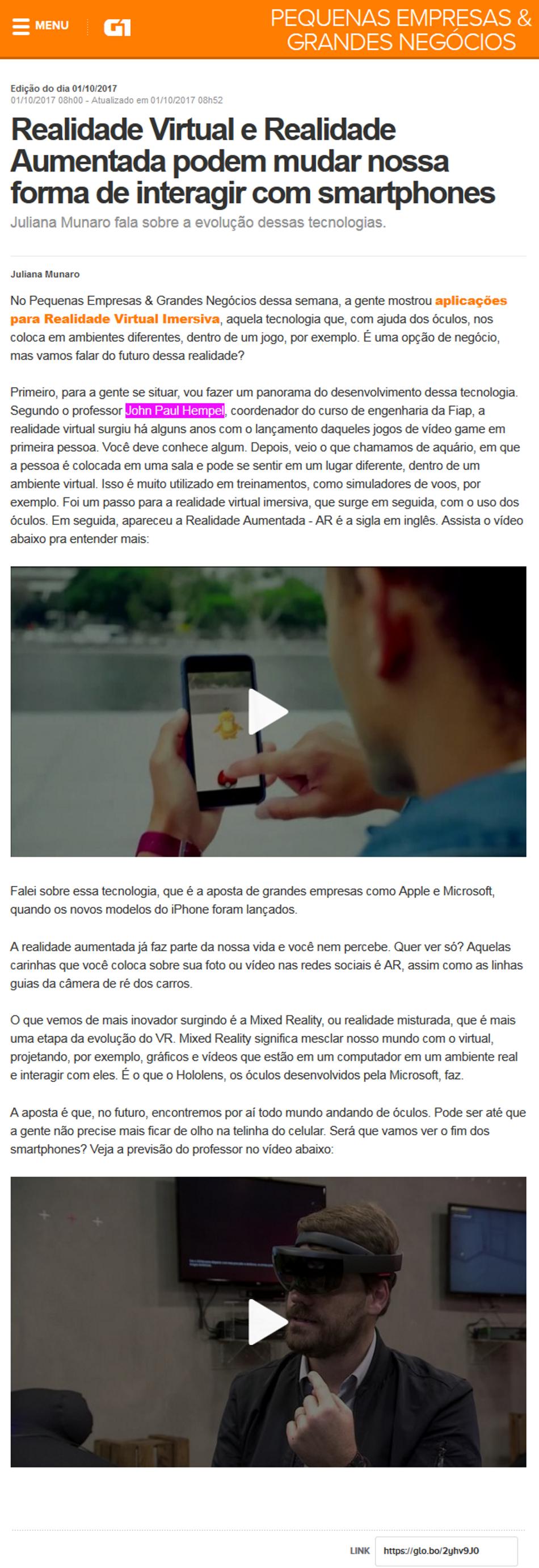 1001 - Portal G1 - Pequenas Empresas Grandes Negócios