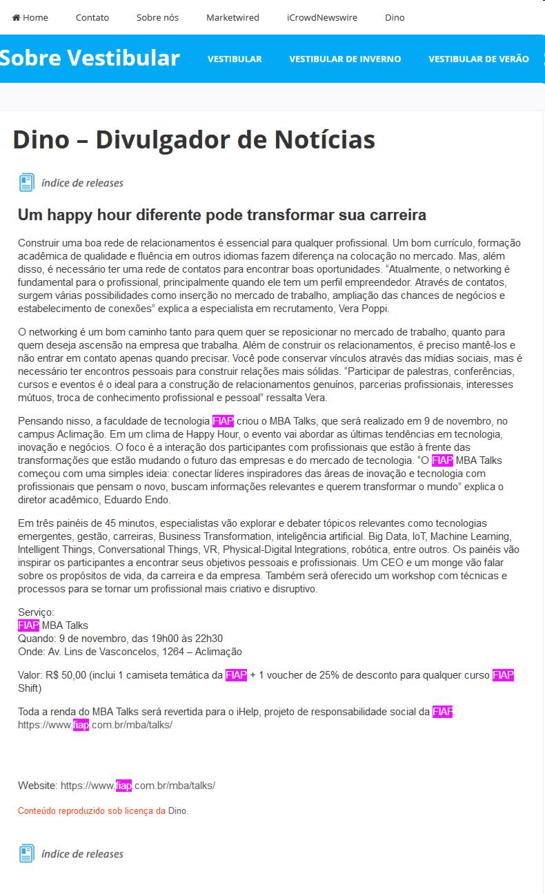 1106- Blog Sobre Vestibular
