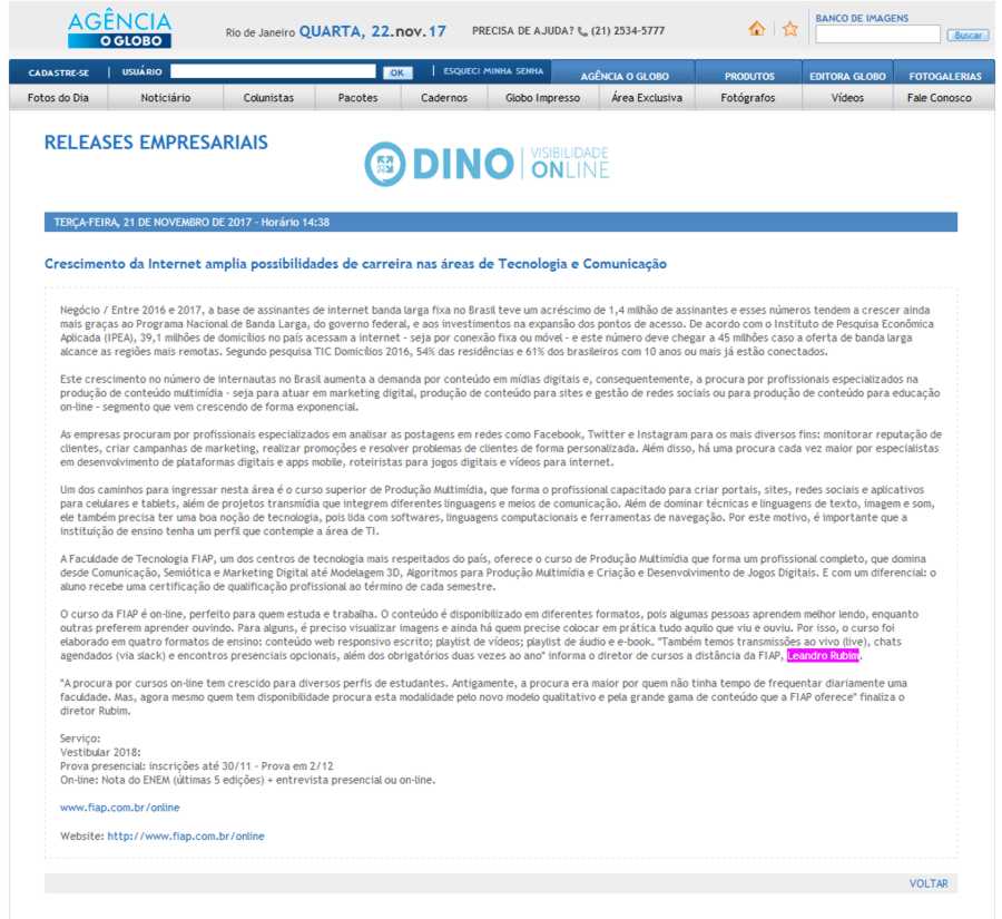 1121- Site Agência O Globo