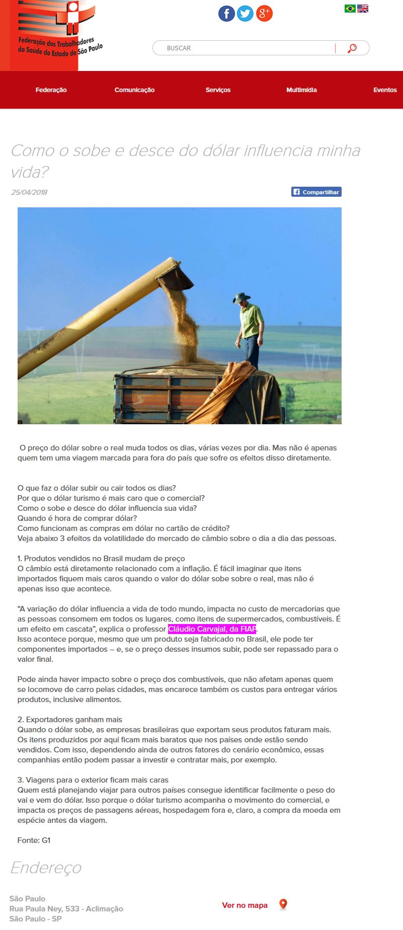 0425- Site Fundação dos Trabalhadores da Saúde do Estado de São Paulo