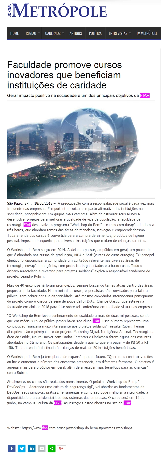 0518- Portal Jornal Metrópole