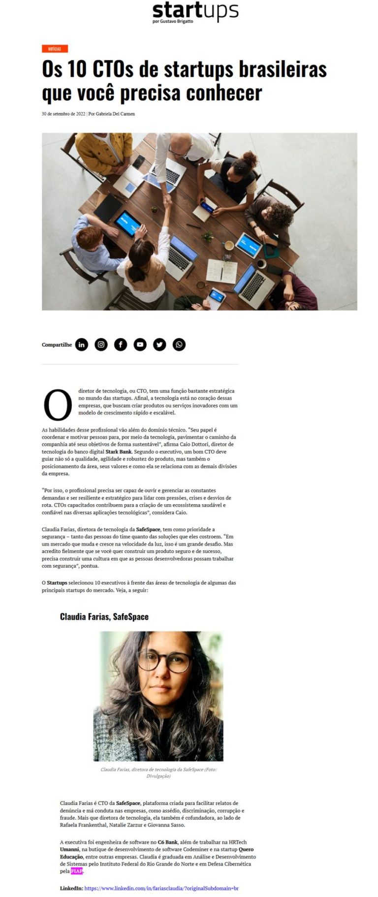 Startups – NOTÍCIAS (OS 10 CTOS DE STARTUPS BRASILEIRAS QUE VOCÊ ...
