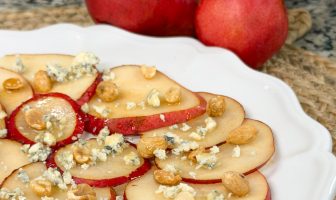 Carpaccio de pera roja