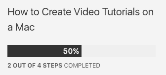 Screengrab of a course progress widget.