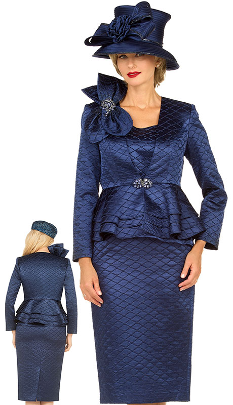 Giovanna G1319-NVY Church Suit