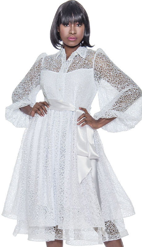 Terramina 7067-WHT Church Dress