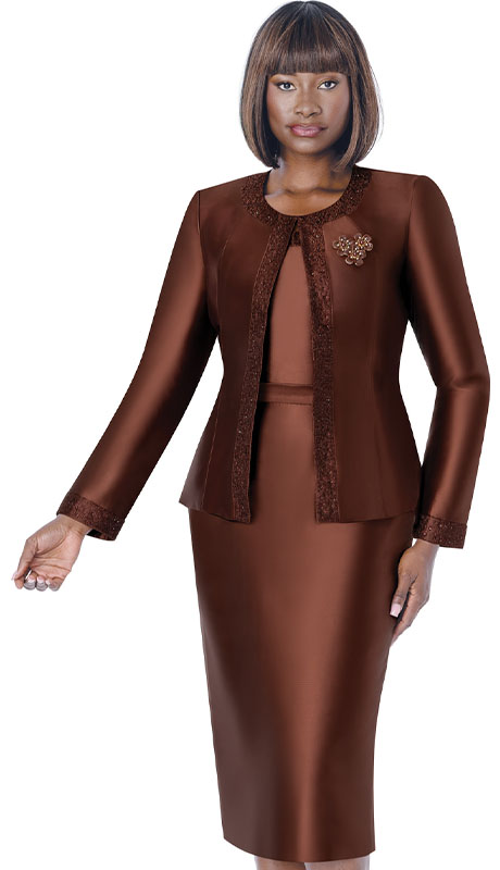 Terramina 7637-BRN Church Suit Terramina 7637-BRN Church Suit