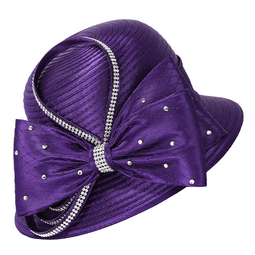Giovanna HR1062-PUR Church Hat Giovanna HR1062-PUR Church Hat