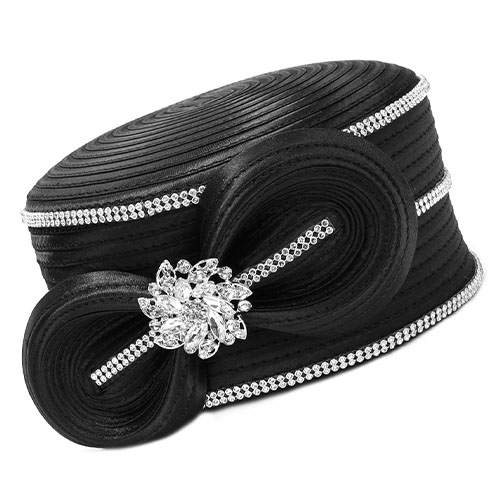 Giovanna HR1063-BLK Church Hat Giovanna HR1063-BLK Church Hat