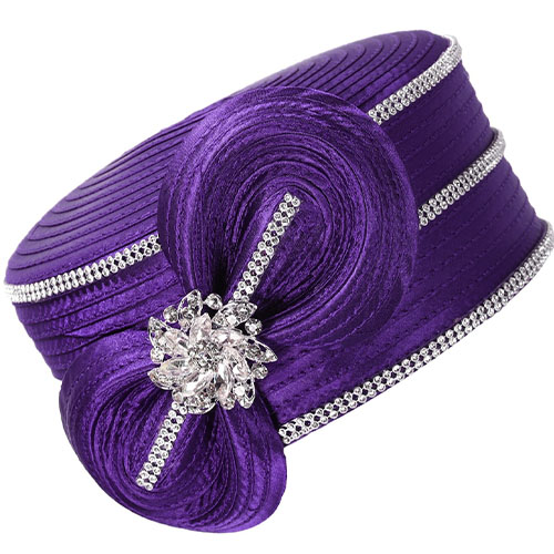 Giovanna HR1063-PUR Church Hat