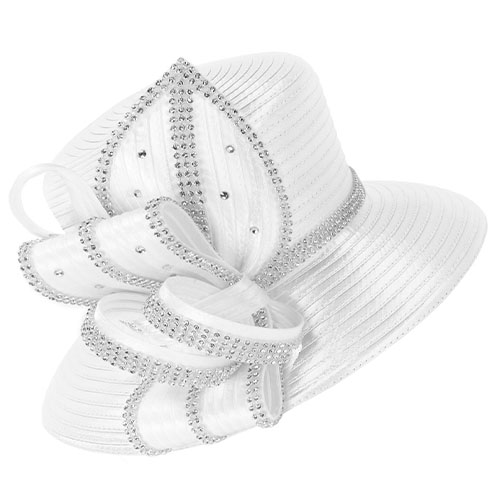 Giovanna HR1088-WHT Church Hat