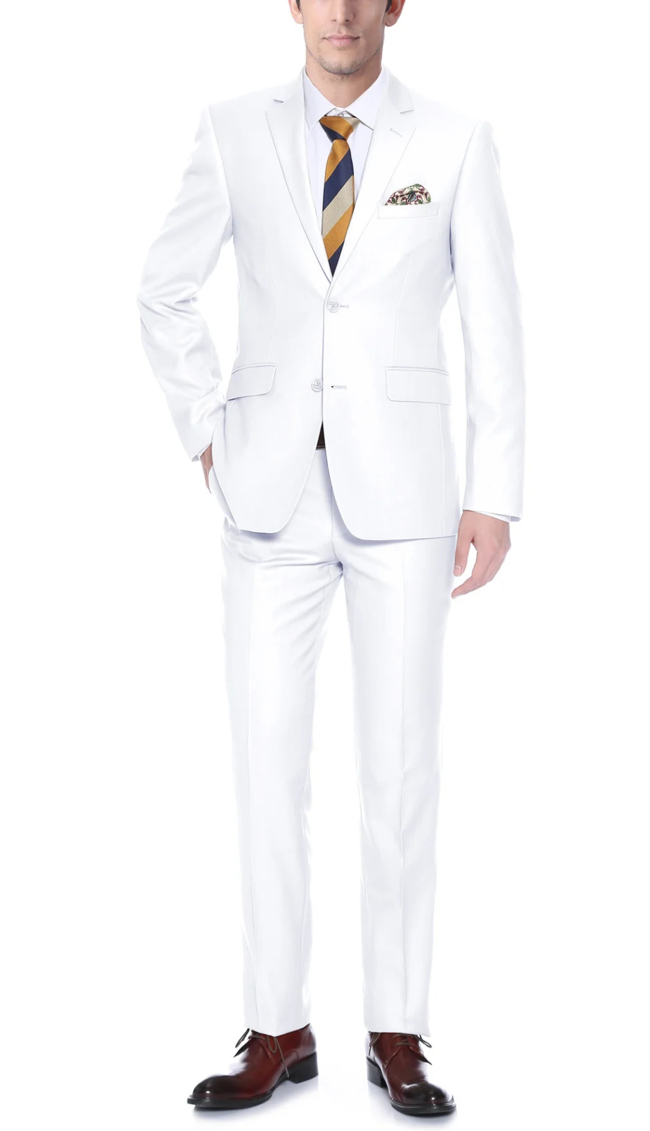 201-6 Men's 2-Piece Single Breasted Notch Lapel Suit