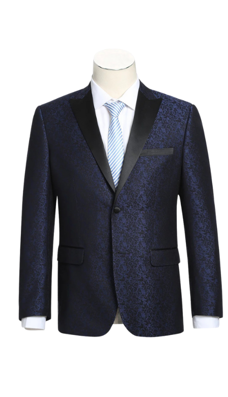 290-6 Men's Slim Fit Dark Blue Tuxedo Blazer