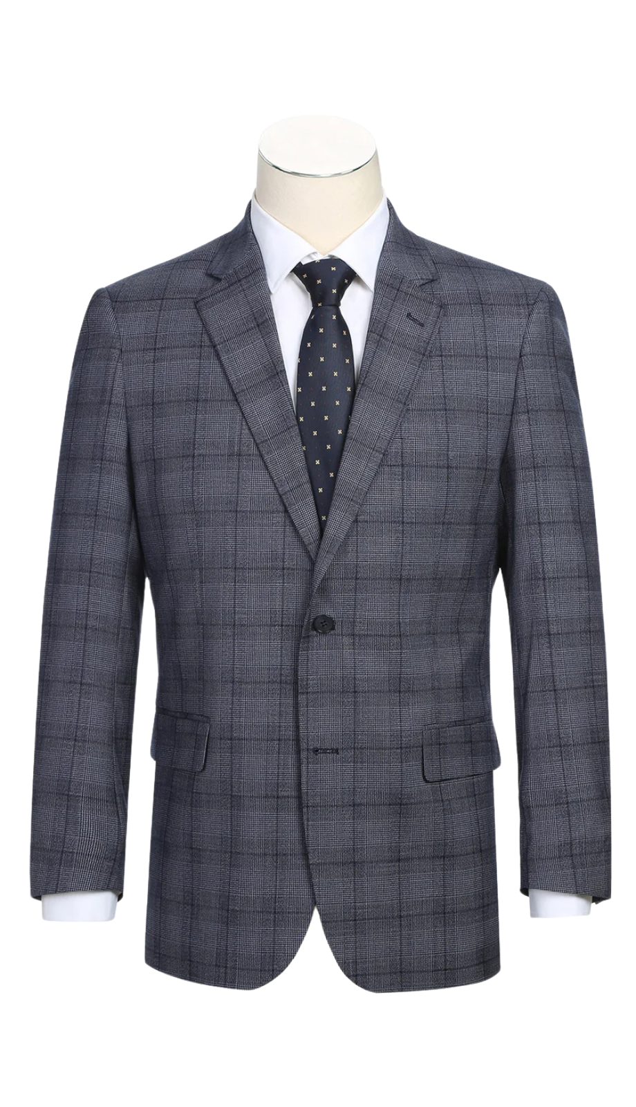 293-30 Men's Classic Fit Checked Suits