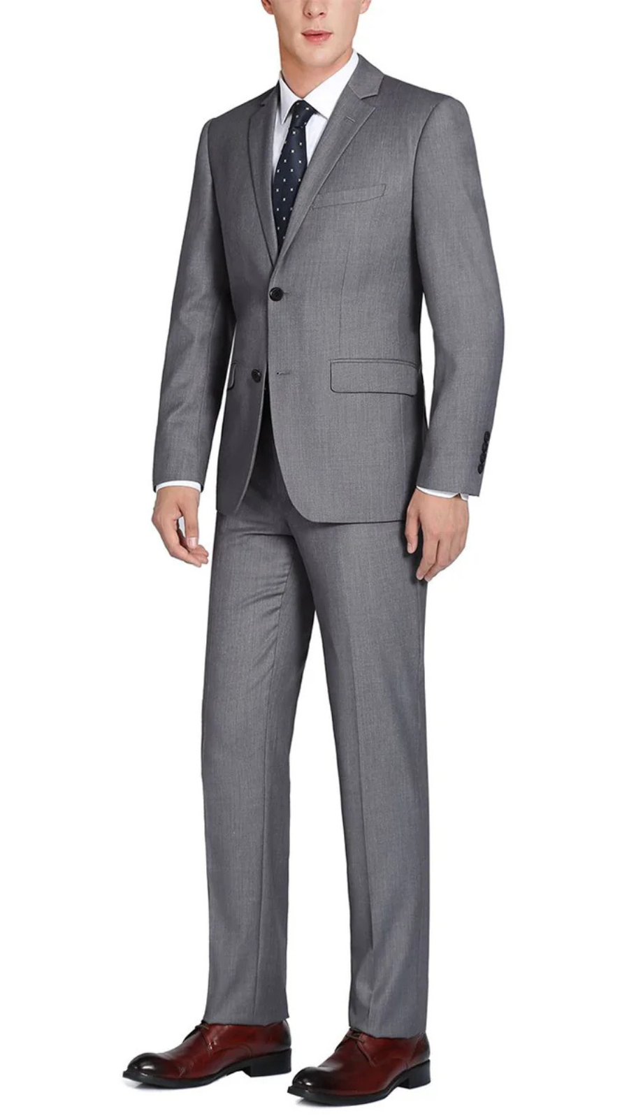 508-3 Men's 2-Piece Notch Lapel 100% Wool Suit