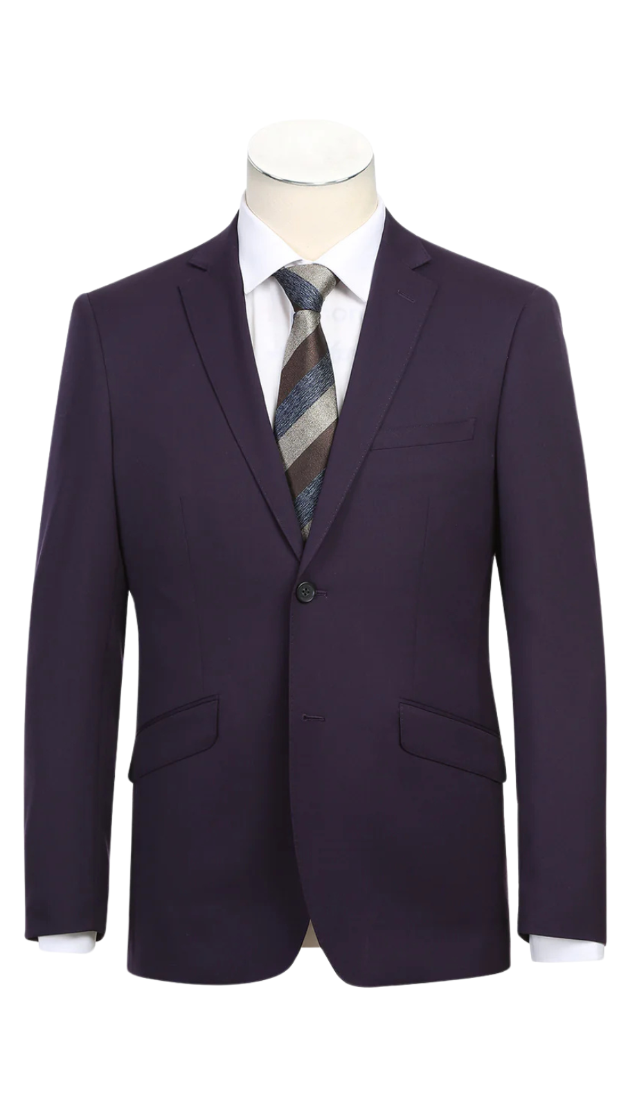 Renoir Men's Suit 566-4-PURPLE BLUE 