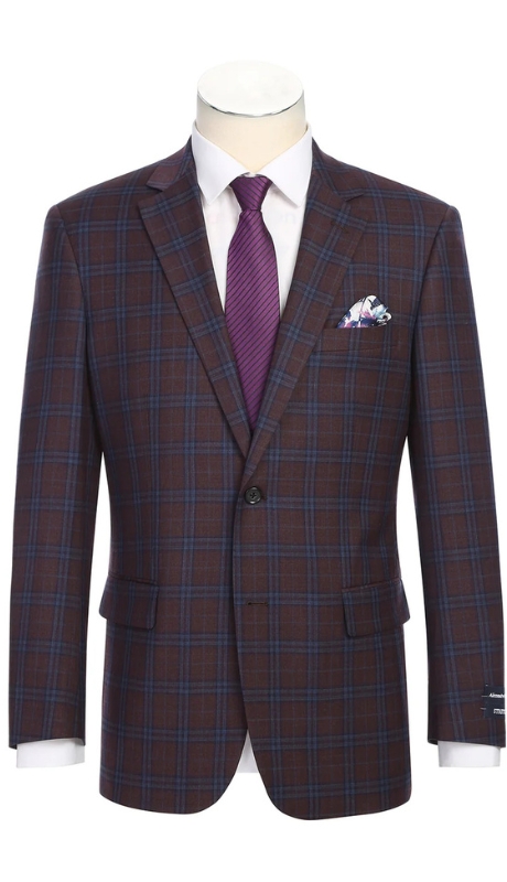 Renoir Mens Blazer 567-9-PURPLE 