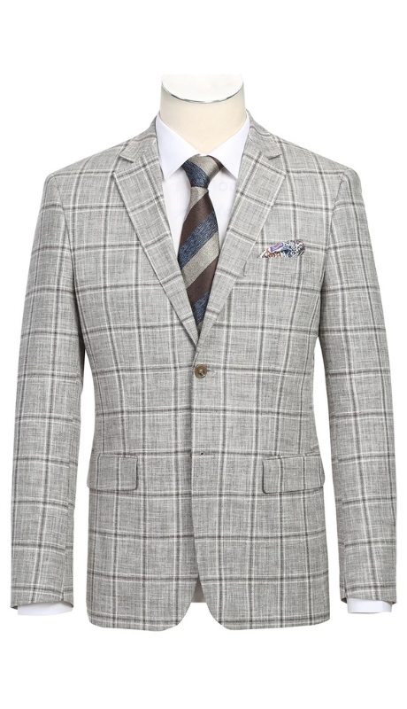 Renoir Mens Blazer 610-9-KHKHI 