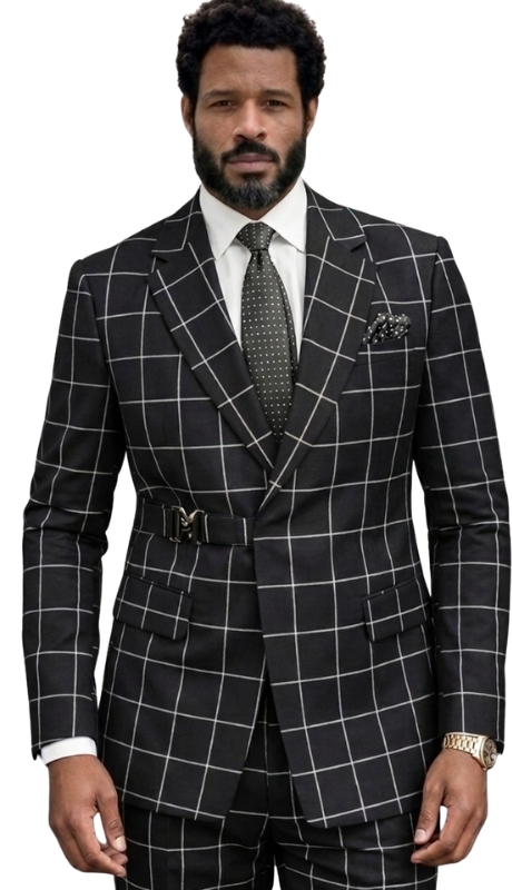 Statement ALTARE-BLACK Mens Suit