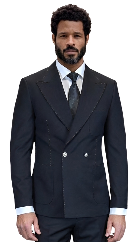 Statement AMEDO-BLACK-WHITE Mens Suit