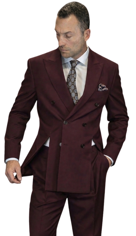 Statement ANTICO-BURGUNDY Mens Suit