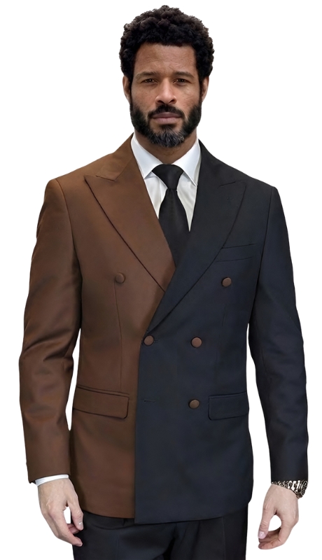 Statement AZUL-BLACK-COPPER Mens Suit