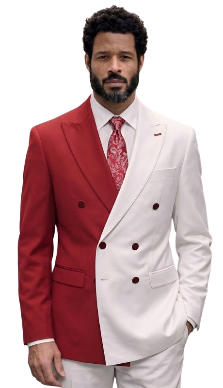 Statement AZUL-WHITE-RED Mens Suit