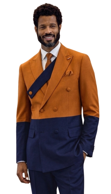 Statement AZURA- NAVY-RUST Mens Suit