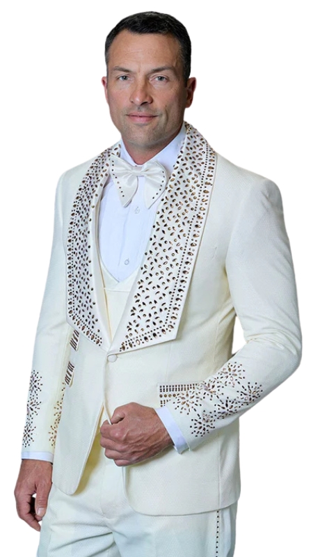 Statement BELLA-OFF WHITE Mens Tuxedo