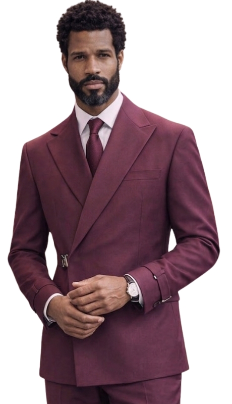Statement BOLANZO-BURGUNDY-3PC Mens Suit