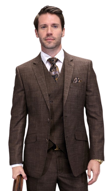 Statement CARNELI-BROWN -3PC  Mens Suit