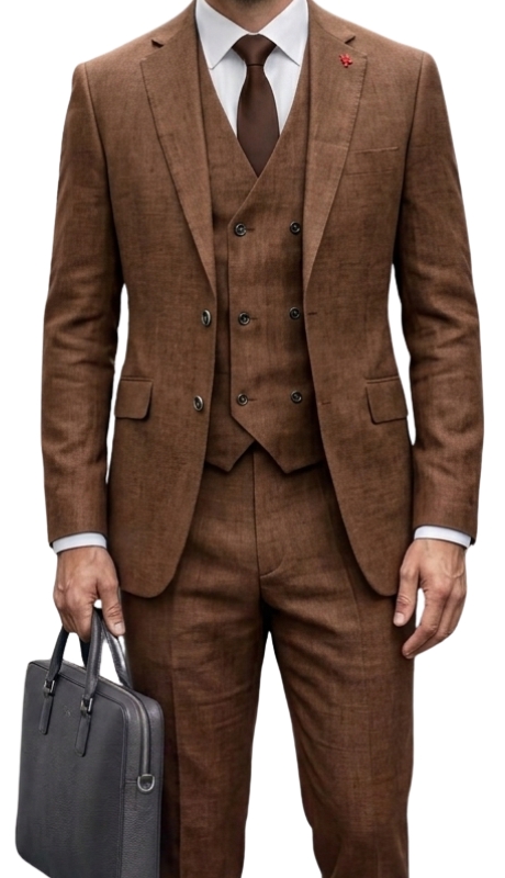 Statement CARNELI-COPPER-3PC  Mens Suit