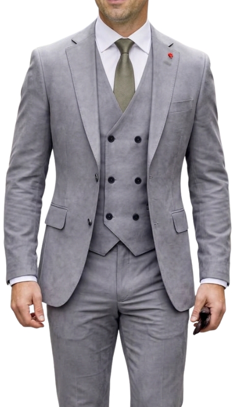Statement CARNELI-GREY -3PC  Mens Suit