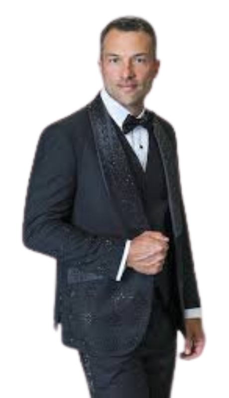 Statement CAVALI-BLK-BLK Mens Tuxedo